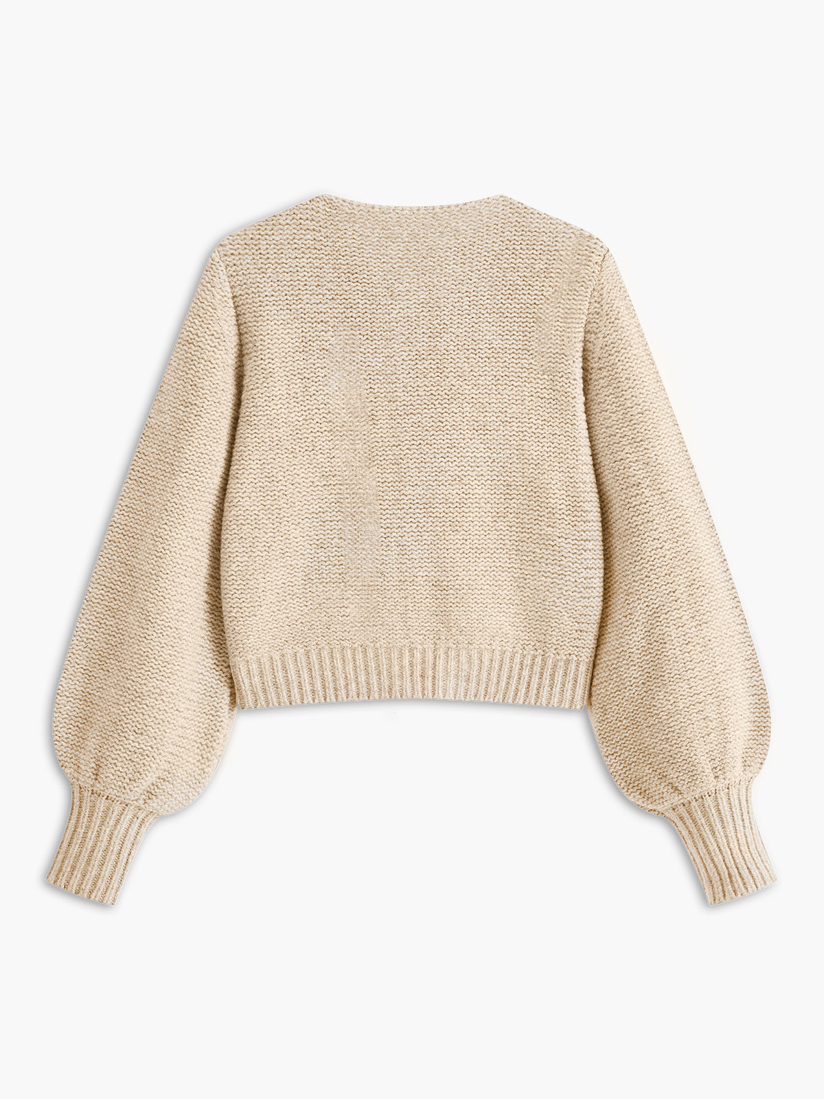 Women's knit top with bow accent and structured silhouette
