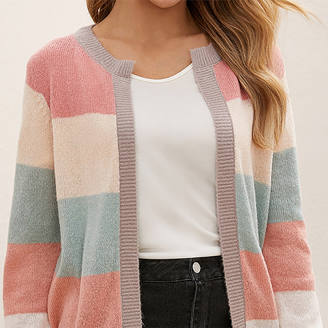 Women's cardigan with open front and classic silhouette