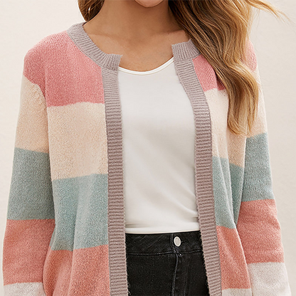Women's cardigan with open front and classic silhouette