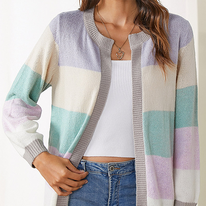 Women's cardigan with open front and classic silhouette