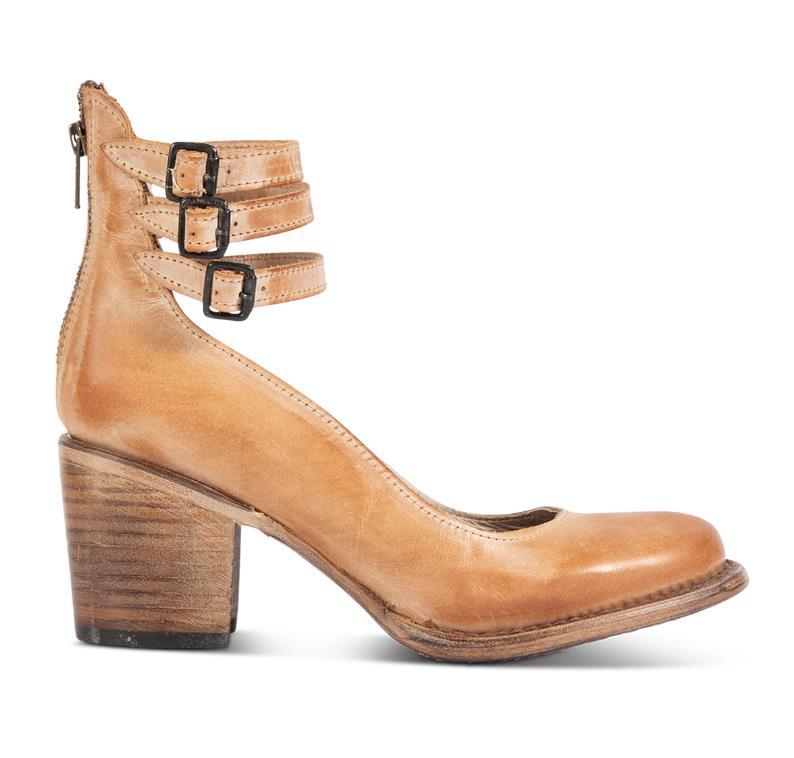 Women's sandals with strap detail and open-back design