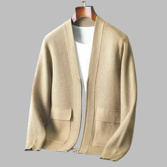 Men's zip vest with clean structure and modern collar