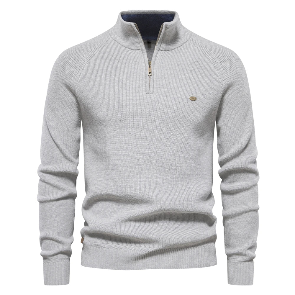 Men's two-piece set with wide-leg trousers and round-neck top