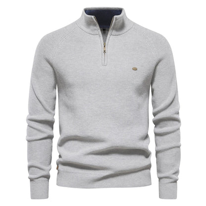 Men's two-piece set with wide-leg trousers and round-neck top