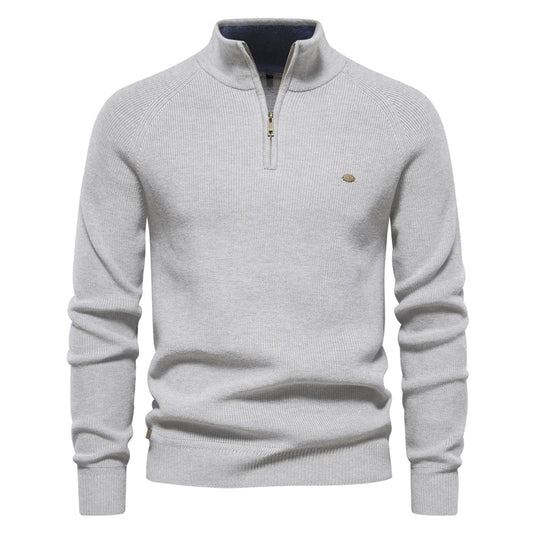 Men's two-piece set with wide-leg trousers and round-neck top
