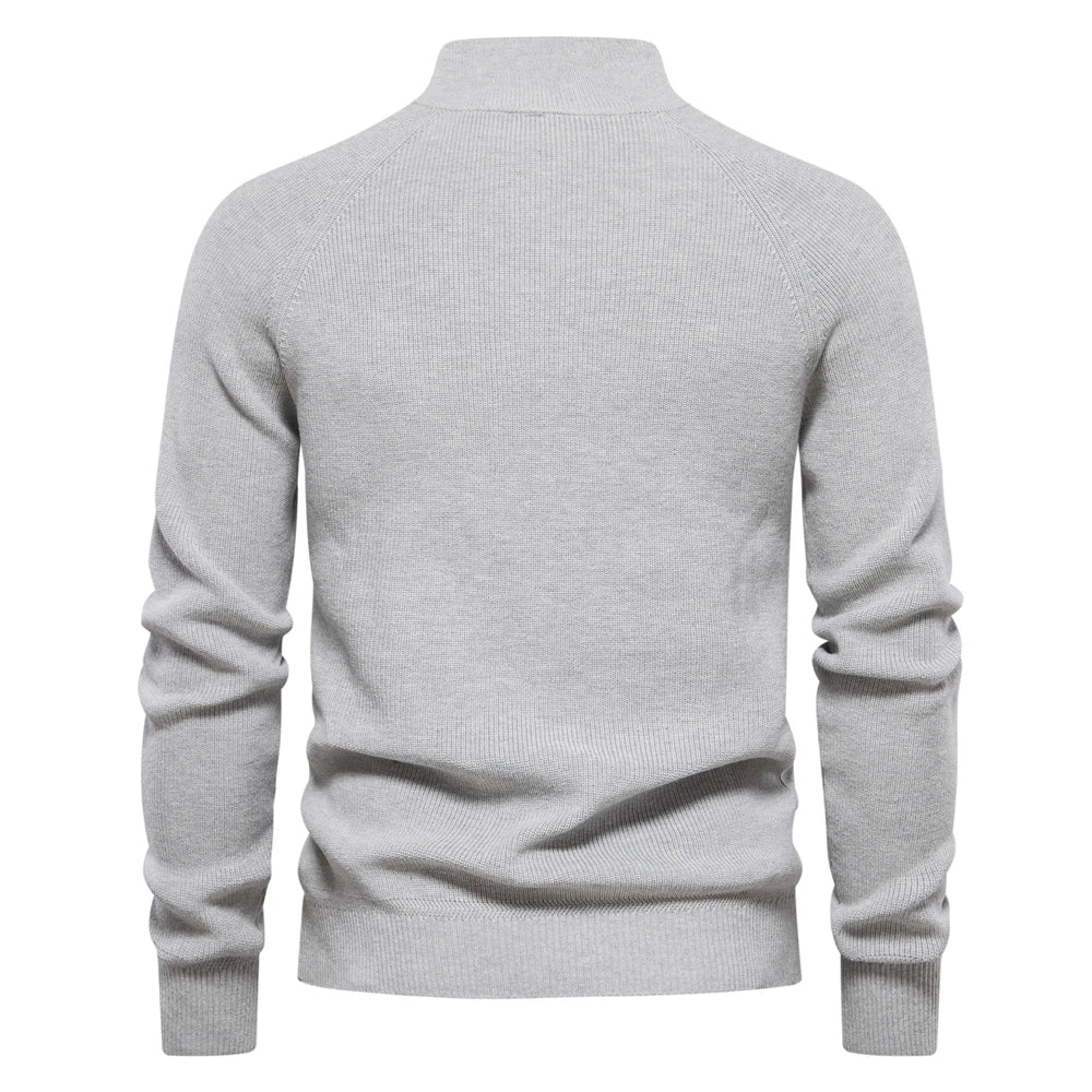 Men's two-piece set with wide-leg trousers and round-neck top