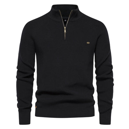 Men's two-piece set with wide-leg trousers and round-neck top