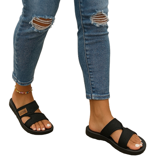 Women's mesh slip-on sandals
