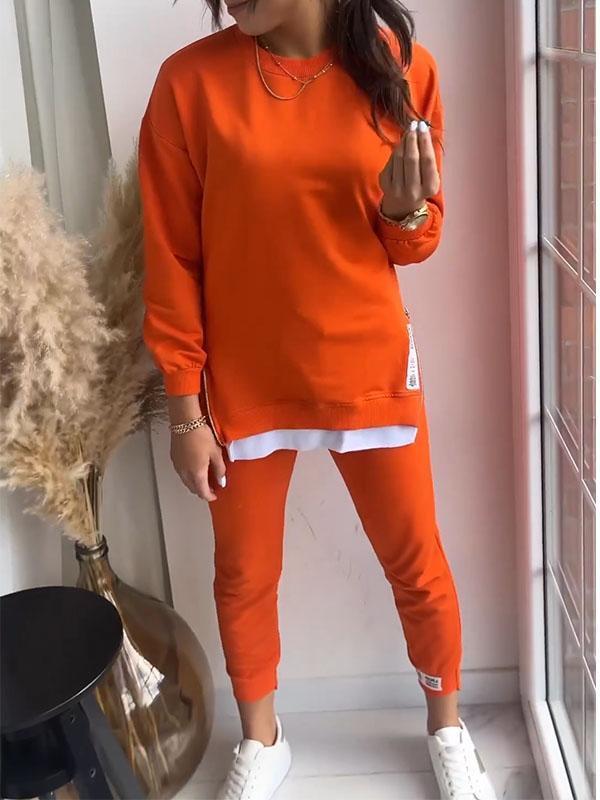 Women's terno set with side zippers and clean lines