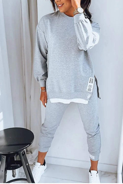 Women's terno set with side zippers and clean lines