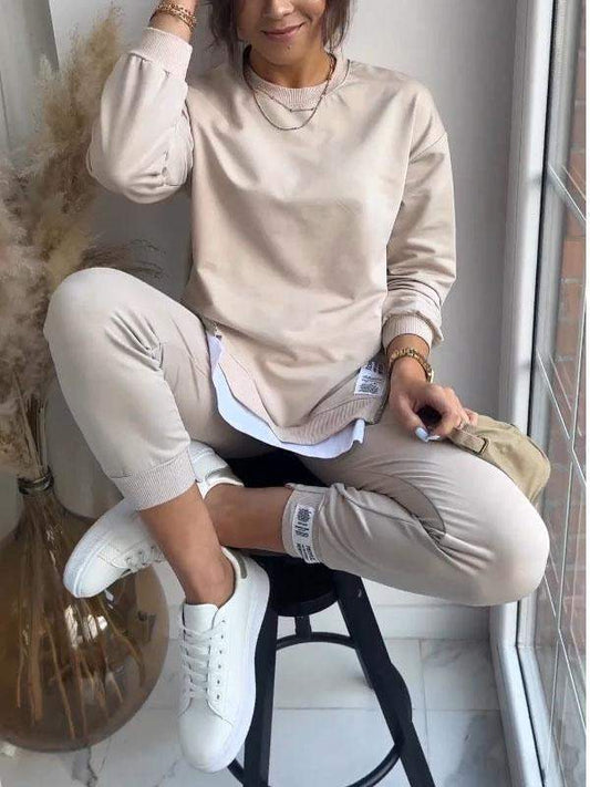 Women's terno set with side zippers and clean lines